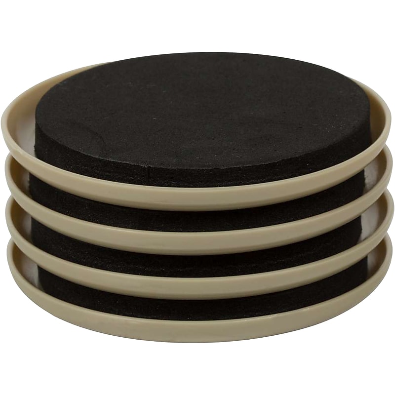 Duck Carpet Sliders, Beige/Black, 4/Pack (284857) image 1