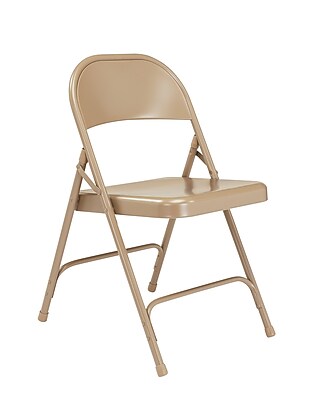 NPS 50 Series Standard All-Steel Folding Chair, Beige, 4/Pack (51/4) Simolary simolary.com