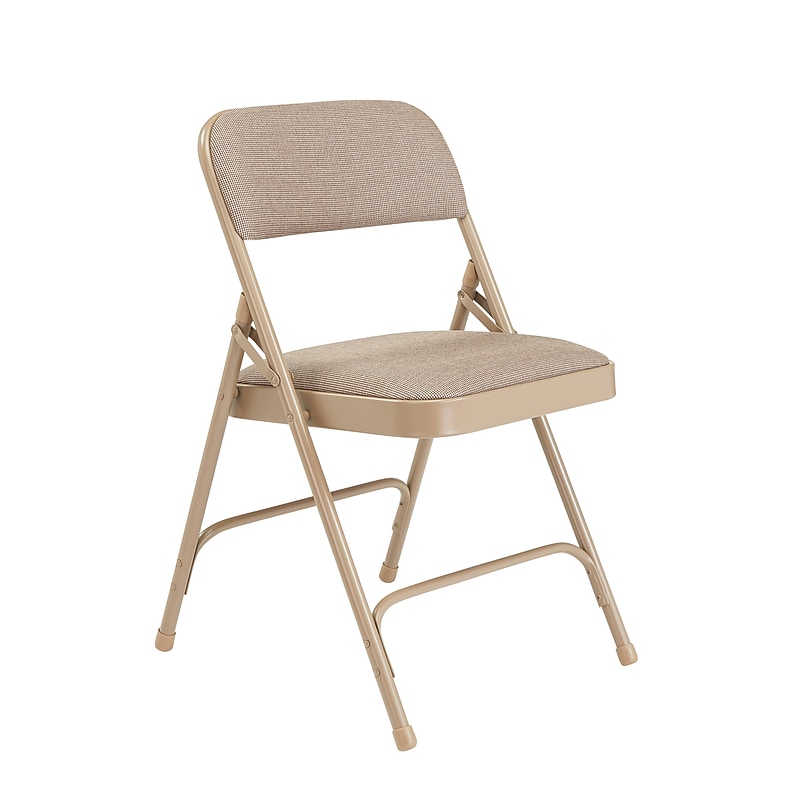 NPS® 2200 Series Fabric Armless Premium Folding Chair, Cafe Beige/Beige image 1