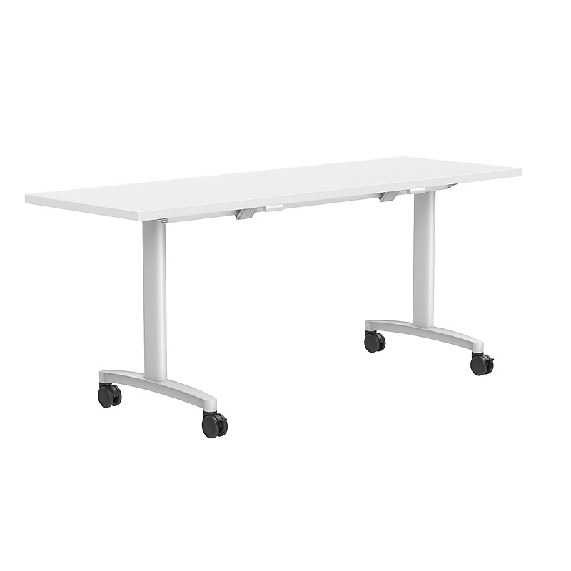 Union & Scale™ Flip Top Nesting Training Table 24X72, White image 1