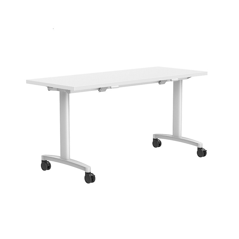 Union & Scale™ Flip Top Nesting Training Table 24X60, White image 1
