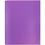 JAM Paper POP 2-Pocket Plastic Folders with Metal Prong Fastener, Purple, 96/Pack (382ECpuu)~#|#~sp55035909_sc7