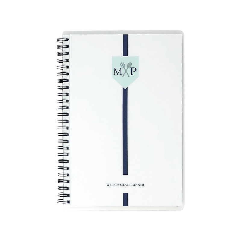 Undated Kahootie Co. 5.5" x 8.5" Meal Planner, White (ITKMEALW) image 1