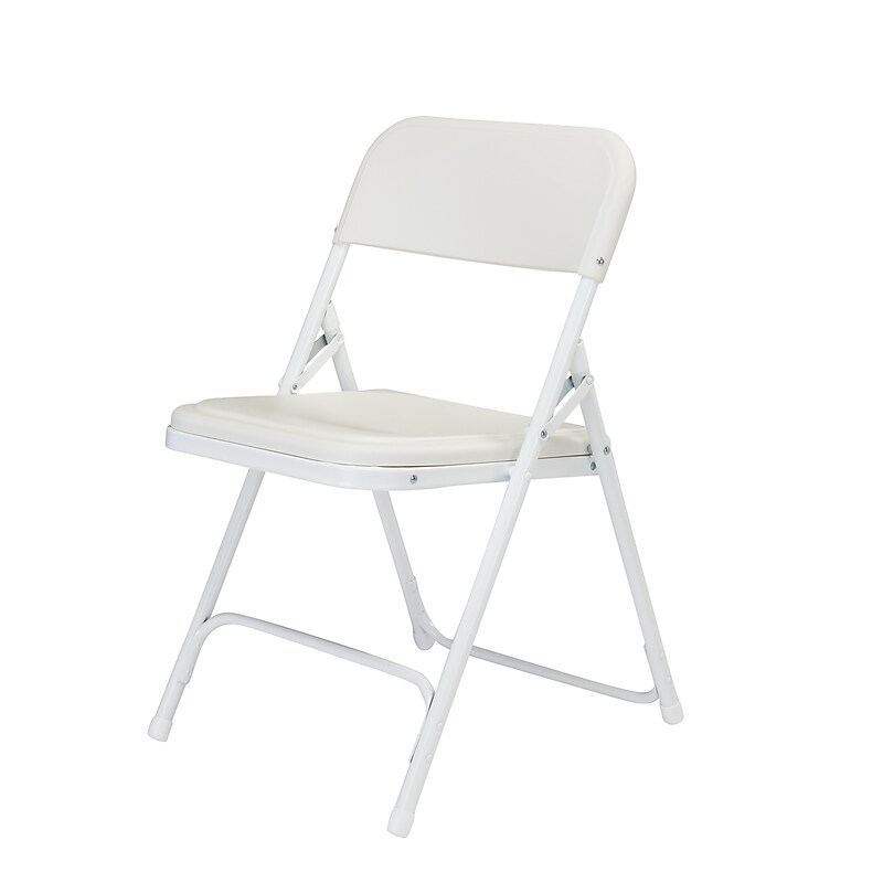 NPS 800 Series Premium Light-Weight Plastic Folding Chairs, Bright White, 52/Pack (821/52) image 1