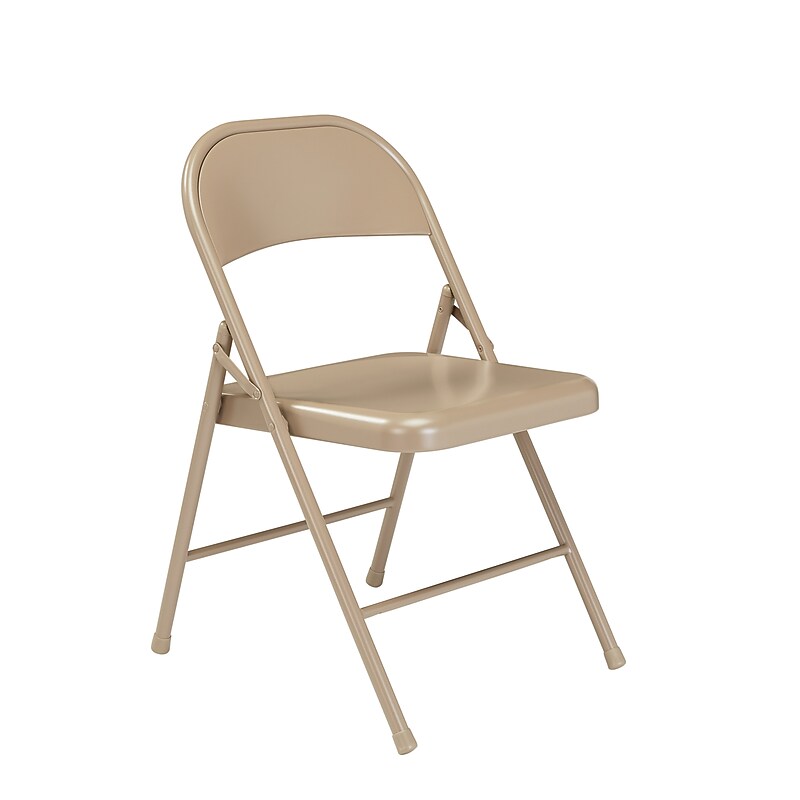 NPS #901 All-Steel Commercialine Folding Chairs, Beige/Beige - 4 Pack image 1