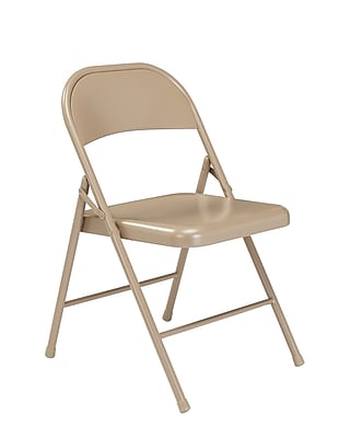 NPS All-Steel Commercialine Folding Chairs, Beige/Beige, 4 Pack (901/4) Simolary simolary.com