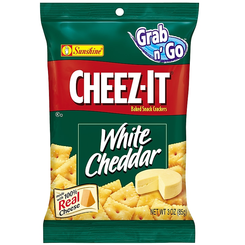 Cheez-It White cheddar Crackers, 1.5 oz., 8 Packs/Box (KEE12654) image 1