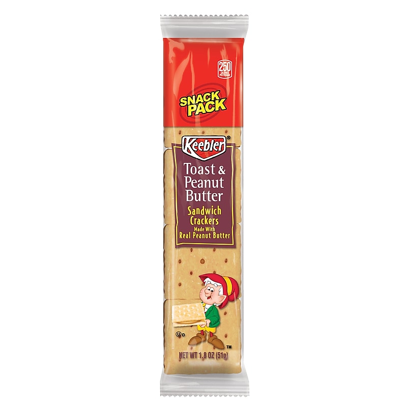 Keebler Toast and peanut butter Sandwich Crackers, 1.8 oz., 12 Packs/Box (KEE21166) image 1