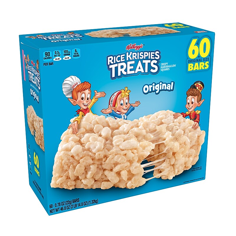 Rice Krispies Treats Marshmallow Cereal Bar, 0.78 oz., 60 Bars/Box (KEE17120) image 1