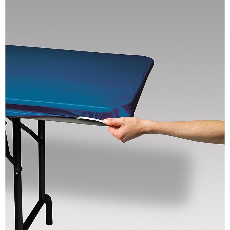 Creative Converting Stay Put Tablecover Royal Blue, 29" x 72", 3/Pack (37442) image 1