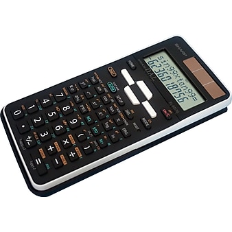 Sharp EL-531TGBBW 12-Digit Scientific Calculator, Black/White