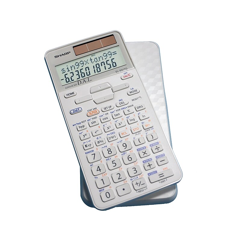 Sharp EL-531TGBDW 12-Digit Scientific Calculator, White image 1