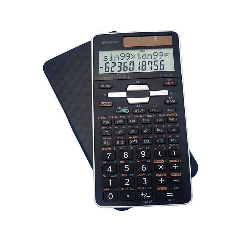 Sharp EL-506TSBBW 12-Digit Advanced Scientific Calculator, Black/White image 1