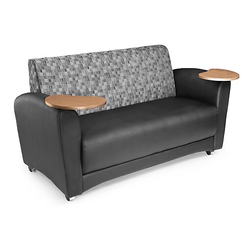 OFM Interplay Polyurethane Double Tablet Sofa, Nickel ...