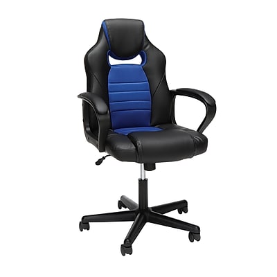 Essentials By Ofm Racing Style Gaming Chair Blue Ess 3083 Blu