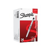 Sharpie Permanent Marker, Ultra Fine Tip, Black Ink, 36/Box (2082960)