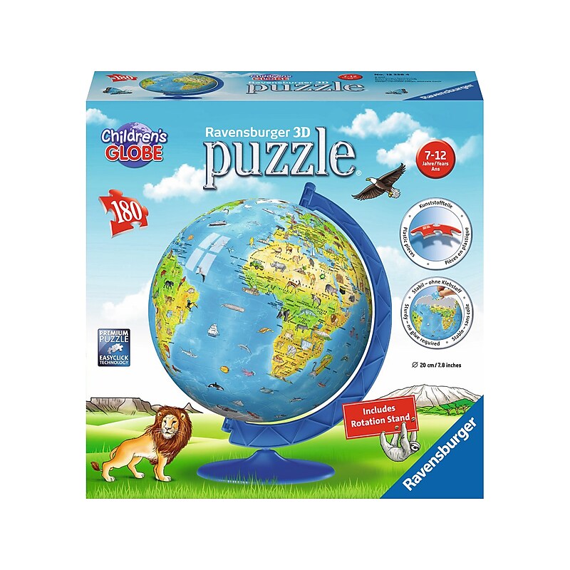 3D Puzzles Children's Globe Puzzle, Geography, Elementary (12338) image 1