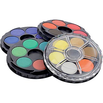 Koh-I-Noor Non Washable Watercolors, Assorted Colors, 24/Pack (171506)