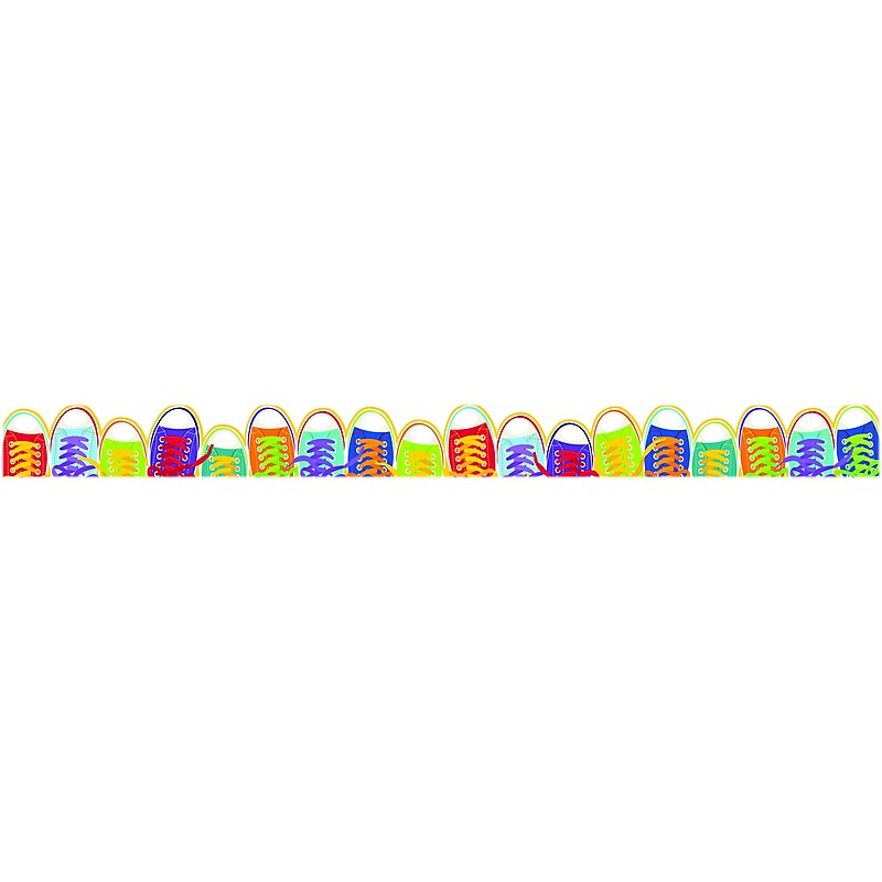 Eureka Step Up in the Right Direction Extra Wide 37" x 3.25" Trims, Sneakers 12/Pack (845150-AISTA) image 1