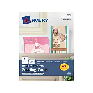 Avery Half-Fold Cards with Envelopes, 5.5