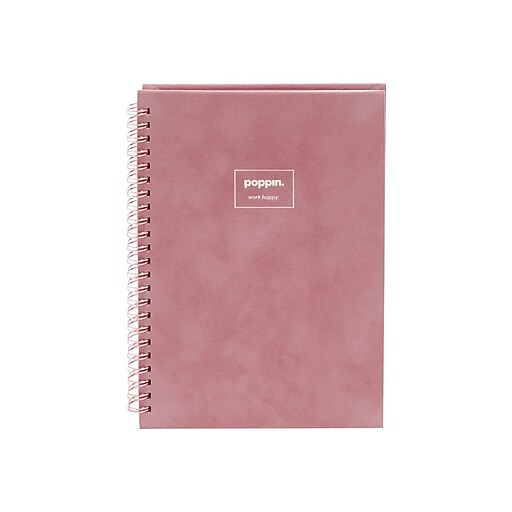 Poppin Velvet Professional Notebooks, 6" x 8.25", Dotted, 40 Sheets