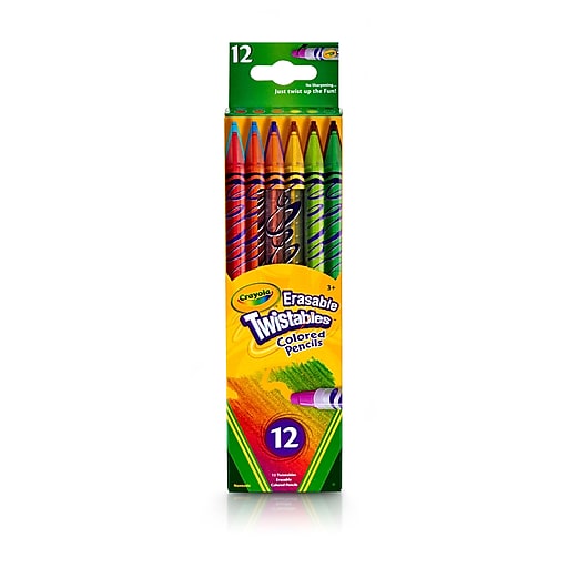 Crayola Erasable Twistables Colored Pencils, Assorted, 12/Pack (68