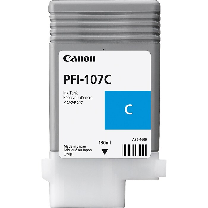Canon PFI-107 純正インクカートリッジ 5色 期限切れ 12本セット Canon 107 Cyan Standard Yield Ink Cartridge (6706B001) | Staples