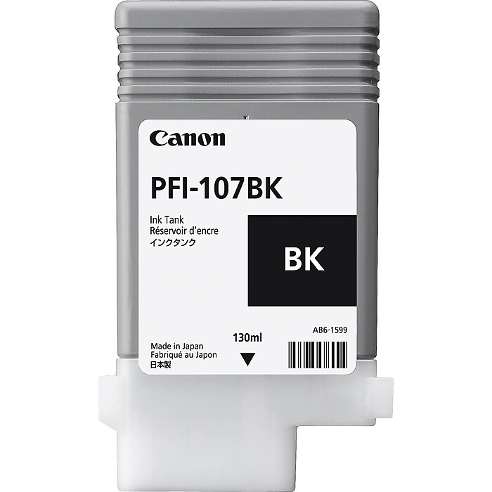 Canon PFI-107 純正インクカートリッジ 5色 期限切れ 12本セット Canon 107 Black Standard Yield Ink Cartridge (6705B001) | Staples