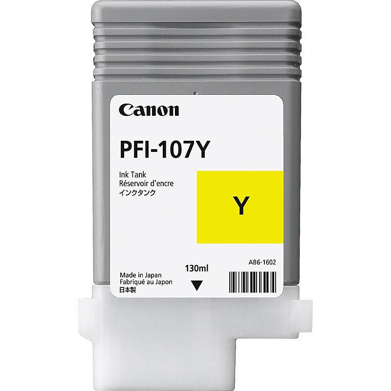 Canon 107 Yellow Standard Yield Ink Cartridge (6708B001) image 1