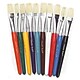 Chenille Kraft® Creativity Street® Stubby Plastic Handle Paint Brushes, Flat, 10/Pack (PAC5184)