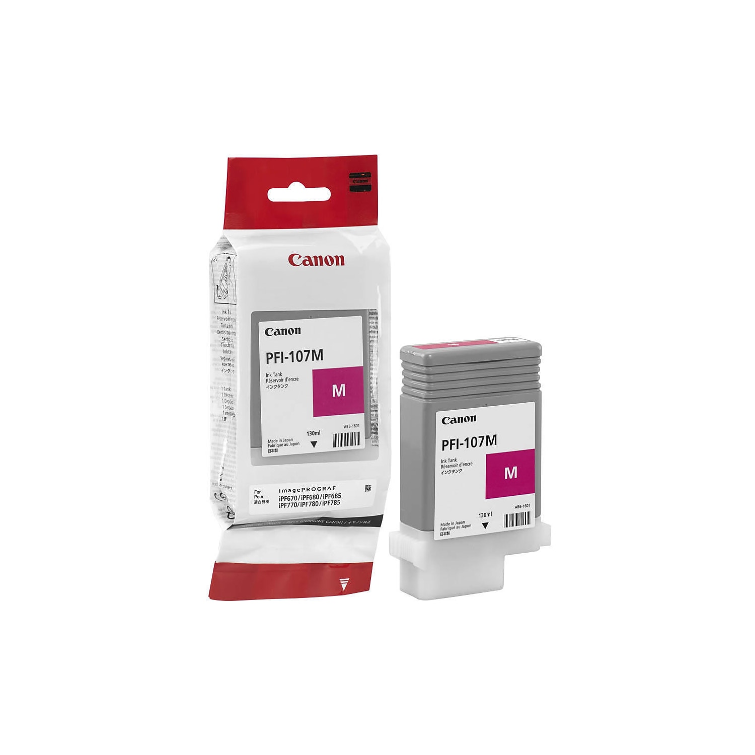 Canon PFI-107 Magenta Standard Yield Ink Cartridge 6707B001 - 第 2/3 張圖片