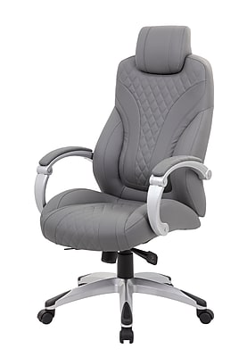 Boss Office Products Ergonomic Vinyl Executive Chair, Grey (B8871-GY) Sansujyuku sansujyuku.com