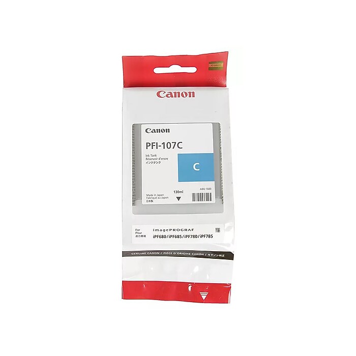 Canon 107 Cyan Standard Yield Ink Cartridge (6706B001) | Staples