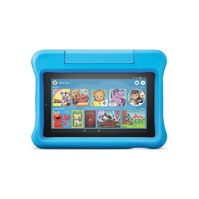 Amazon Fire 7 Kids Edition 7" Tablet, Wi-Fi, 16GB, Wi-Fi, Fire OS, Blue Kid-Proof Case (B07H8WS1FT) image 1