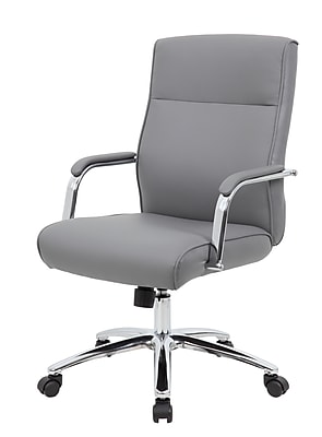 Boss Office Products Ergonomic Vinyl Executive Chair, Grey (B696C-GY) Sansujyuku sansujyuku.com