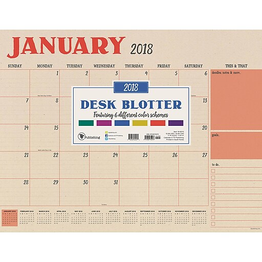 Shop Staples For Tf Publishing 2018 Kraft Desk Blotter 18 8215