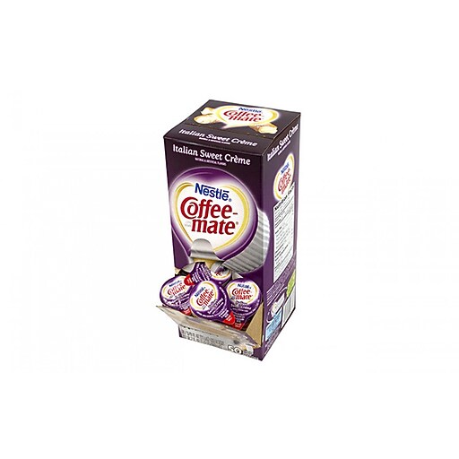 CoffeeMate Singles Italian Sweet Cream, 50 Count, 4 Pack at Staples