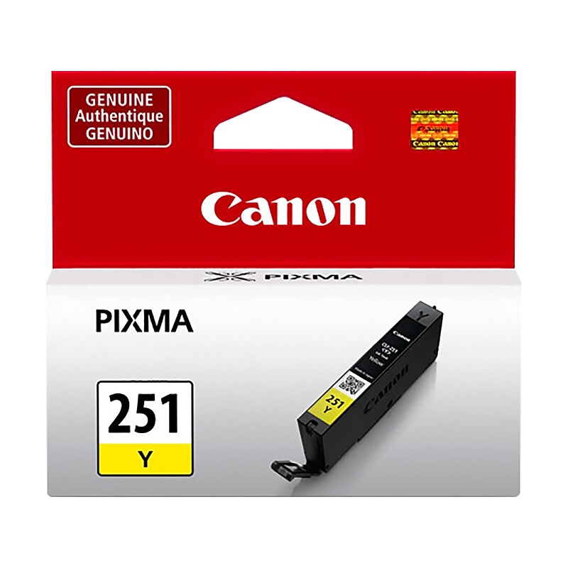 Canon 251Y Yellow Standard Yield Ink Cartridge (6516B001) image 1