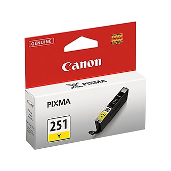 Canon CLI-251Y Yellow Standard Yield Ink Cartridge (6516B001)
