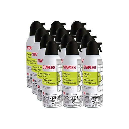 Staples Compressed Gas Duster, Clear, 12/Carton (SPL10ENFR12) at Staples