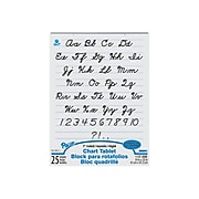 Pacon 32" X 24" Cursive Cover Chart Tablet, Ruled, White, 25 Sheets (74610)