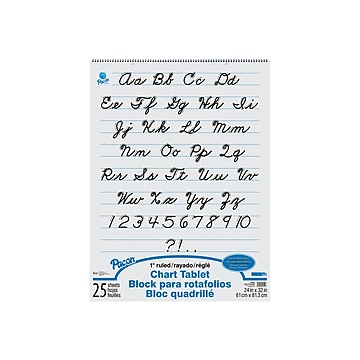 24 x 16 Cursive Cover 1 Ruled Pacon PAC74620BN Chart Tablet Pack of 6 25 Sheets 