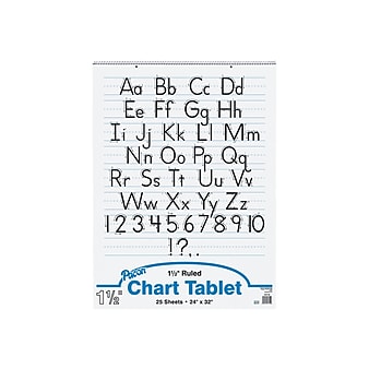 Pacon 32" x 24" Manuscript Cover Chart Tablet, Ruled, White, 25 Sheets (74710)