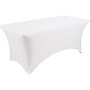 ICEBERG Solid Color 72"L x 30"W Polyester Table Cover, White, Each (16523)~#|#~sp55965706_sc7