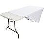 ICEBERG Solid Color 72"L x 30"W Polyester Table Cover, White, Each (16523)~#|#~sp55965707_sc7