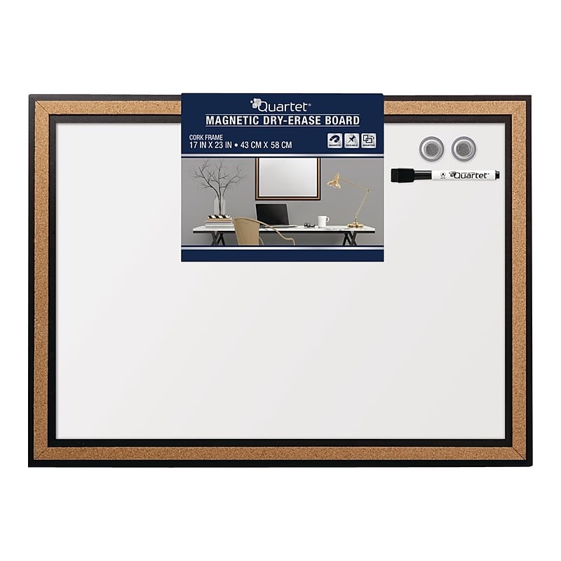 Quartet Magnetic Painted Steel Dry-Erase Whiteboard, Particle Board Frame, 17" x 23" (13765) image 1