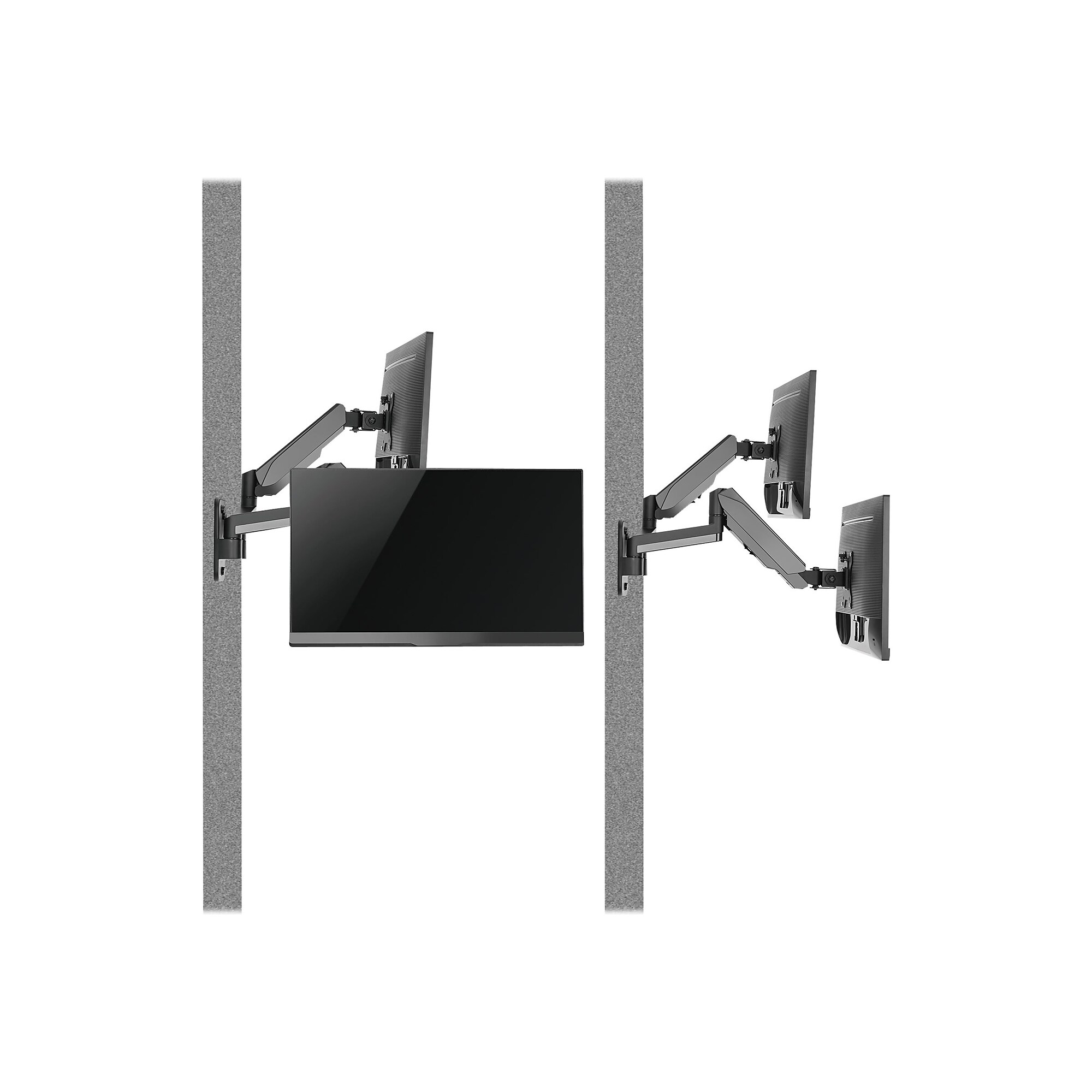 SIIG High Premium Aluminum Gas Spring Wall Mount Dual Monitor 17″ to 32″ Arm, Up, Black (CE-MT2M12-S1) Sansujyuku sansujyuku.com