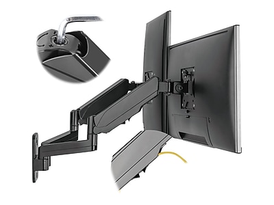 SIIG High Premium Aluminum Gas Spring Wall Mount - Dual Monitor - Thumbnail 3