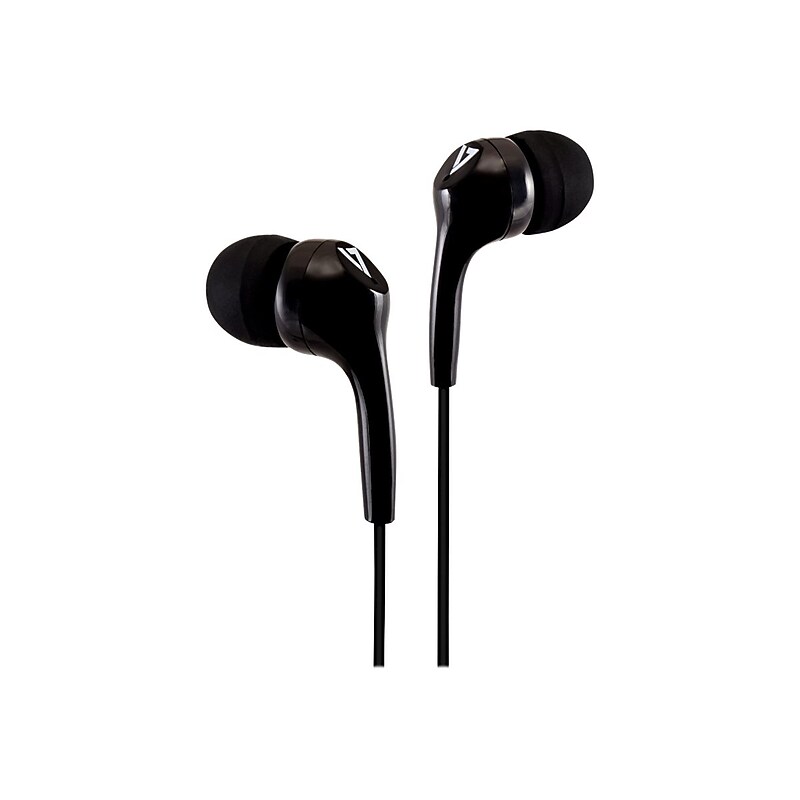 V7 Stereo Headphones, Black (HA105-3NB) image 1