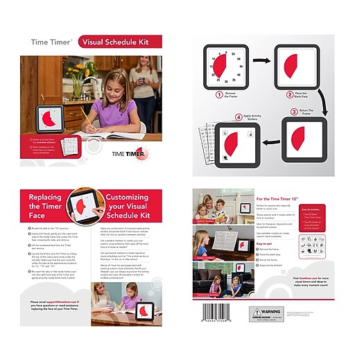 Time Timer Visual Schedule Kit for the Timer 12" (TTMVSK12) Staples